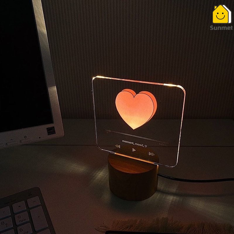 Đèn Ngủ Để Bàn Hình 3D Sáng Tạo Chuẩn Style Hàn Gồm 3 Màu Khác Nhau Trang Trí Nội Thất Quà Tặng Ý Nghĩa