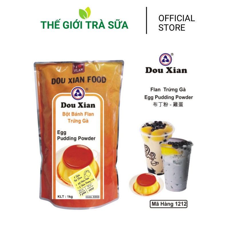 Thạch pudding Trứng pudding khoai môn cà phê Douxian Đài Loan Chính hãng gói chiết  làm topping trà sữa