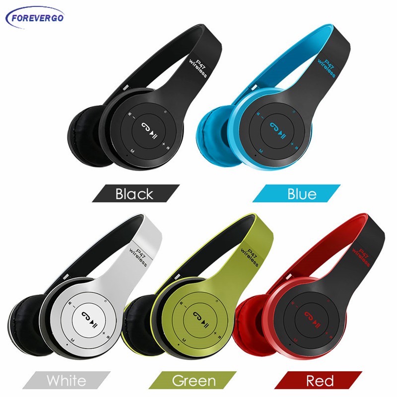 Tai Nghe Bluetooth 5.0 Không Dây Re P47 3.5mm Hỗ Trợ Thẻ Nhớ Mp3 Tf Có Mic