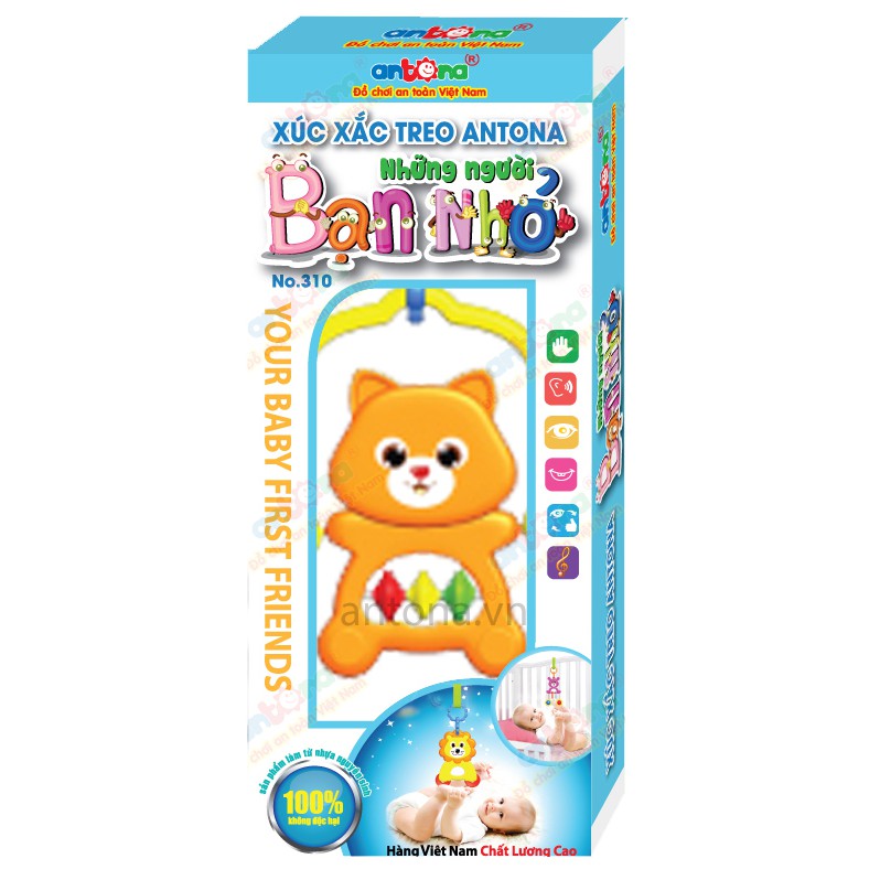 Xúc xắc treo Antona hình gấu