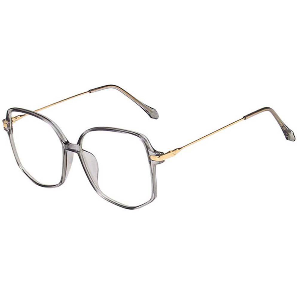 Kính Chống Bức Xạ Gọng Đa Giác Bằng Kim Loại Màu Đen / Xanh Dương Thời Trang Cho Nữ MXMUSTY