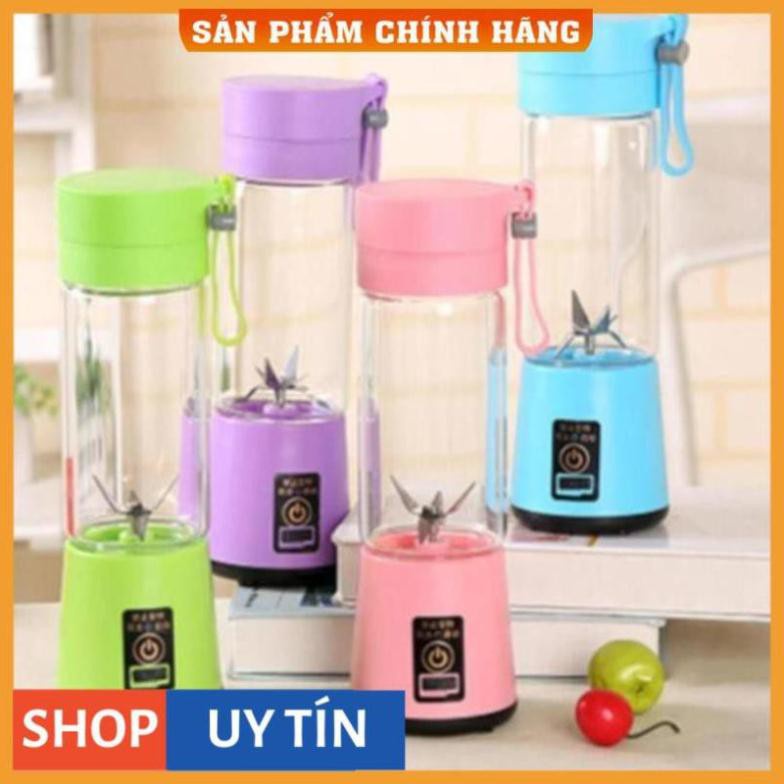 Máy Xay Sinh Tố Cầm Tay Mini - Sạc Pin Tích Điện - Loại 6 Lưỡi Dao Cao Cấp