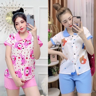 Bộ pijama đùi dễ thương , 38 đến 58kg, ảnh thật