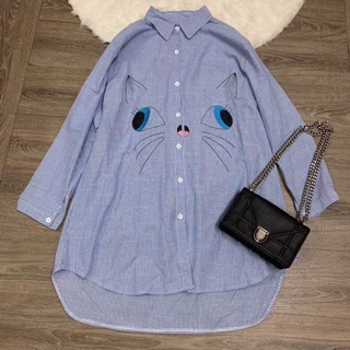 Váy Sơ mi vạt bầu siêu xinh