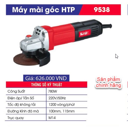 Máy Mài Góc Máy cắt Cầm Tay KOBE HTP 9538 - Máy cắt mini KOBE - Electric24h