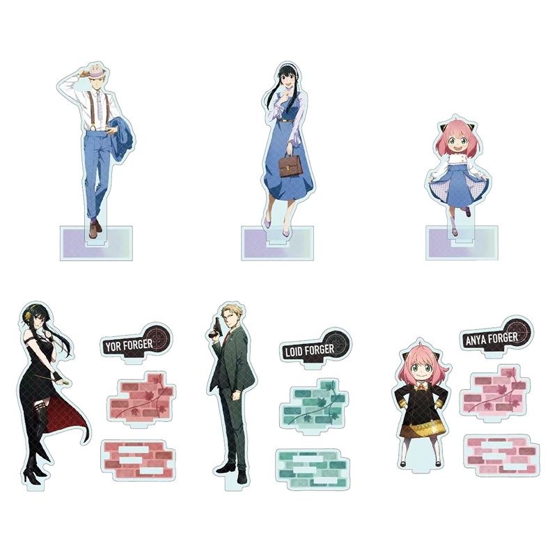 Giá Đỡ Mô Hình Nhân Vật Loid Yor Anya Bằng Acrylic Hoạt Hình SPY×FAMILY