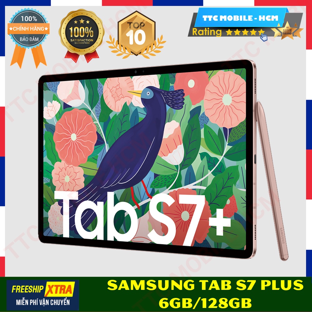 Samsung Galaxy Tab S7 PLUS 6GB/128GB 12.4 INCHES (SM-T975) - Snapdragon 865+ - NGUYÊN SEAL - HÀNG CHÍNH HÃNG TTC MOBILE