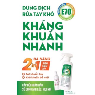 Nước sát khuẩn tay ngăn ngừa vi khuẩn - E70