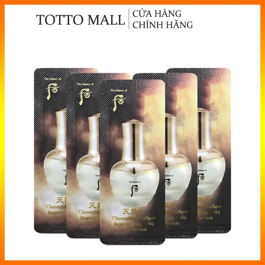 Tinh chất Whoo Cheongidan Radiant Regenerating Gold Concentrate 1ml/gói - Tinh chất Whoo vàng