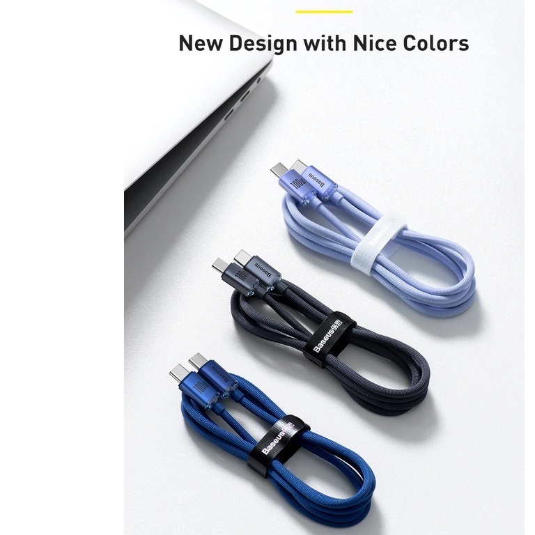 Cáp Sạc Nhanh Baseus 100W USB C Sang Type C Cho Macbook iPad 5A PD Xiaomi POCO X3 Pro Samsung Huawei