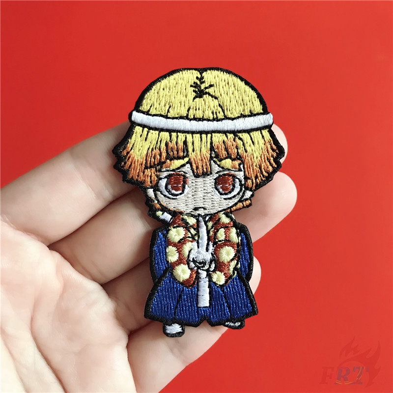 ☸ Sticker Ủi Thêu Hình Nhân Vật Anime Demon Slayer ☸ 1 Miếng Vá Ủi Quần Áo Họa Tiết Hoạt Hình DIY