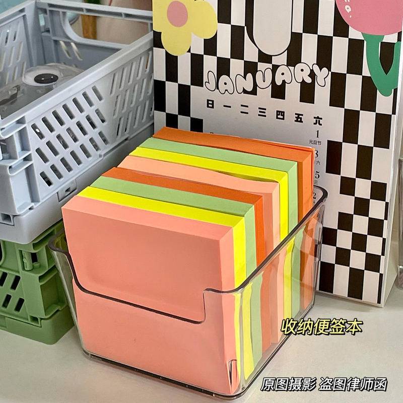 ⭐ iLado ⭐ kệ văn phòng phẩm để bàn tủ nhựa ghép Acrylic túi trong dễ thương Sticker In Họa Tiết Hoạt Hình trong suốt hộp văn phòng phẩm suốt kệ sổ tay tủ mini tủ để bàn chất lượng cao cất gọn gàng