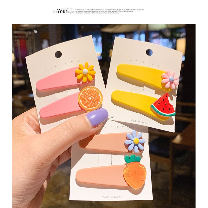 Kẹp Tóc Hình Trái Cây Xinh Xắn Cho Bé Gái