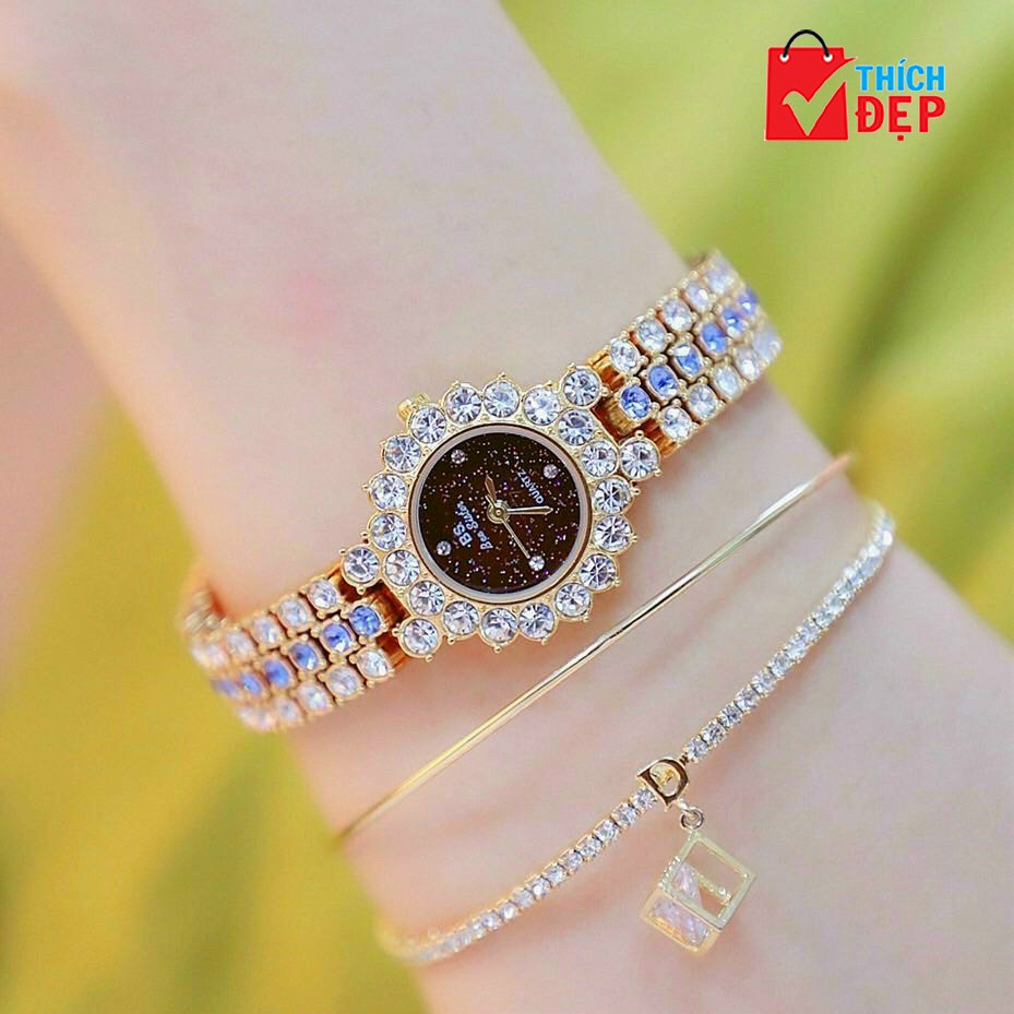 💥 CHÍNH HÃNG 💥 Đồng hồ nữ BS Bee Sister ♥️FreeShip♥️ Viền đính đá sang trọng, nhỏ nhắn xinh xắn