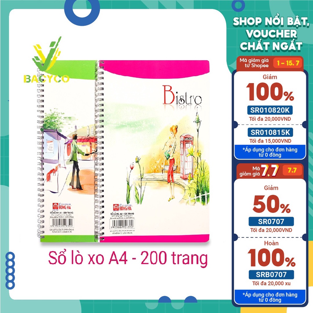 Sổ Lò Xo A4 / A5 200 Trang