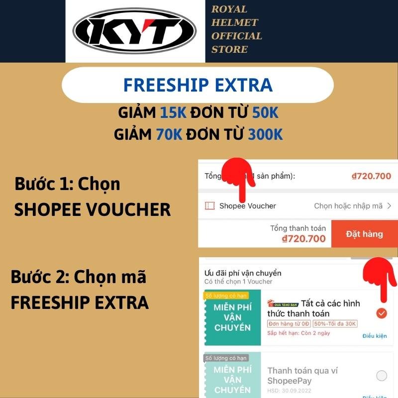 Mũ bảo hiểm 3/4 kính KYT NFJ có 2 kính chính hãng, bảo hành 12 tháng