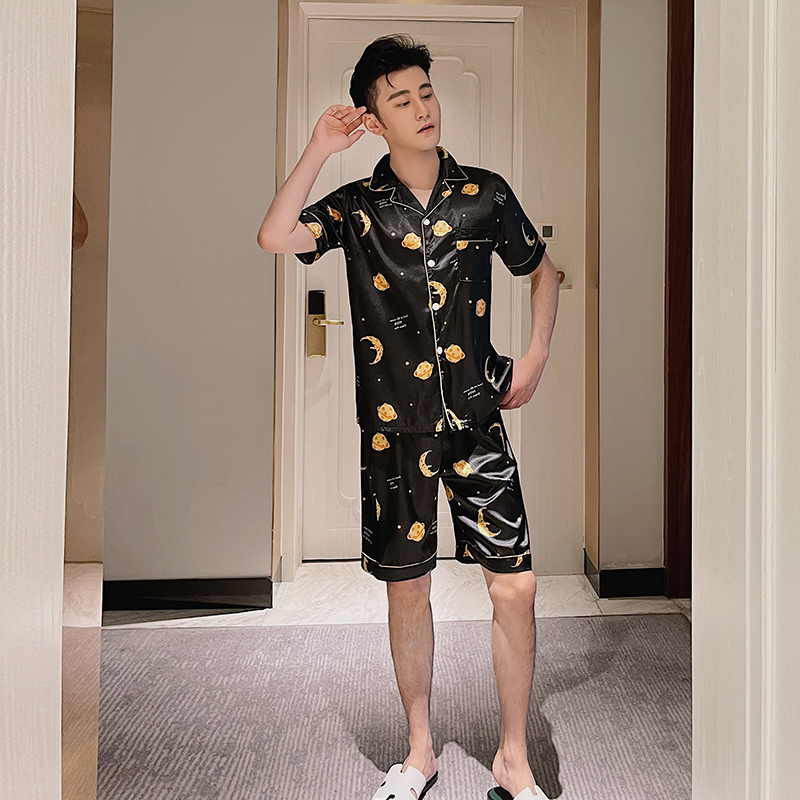 Set Đồ Ngủ Bằng Lụa Satin Phong Cách Hàn Quốc Dành Cho Cả Nam Và Nữ