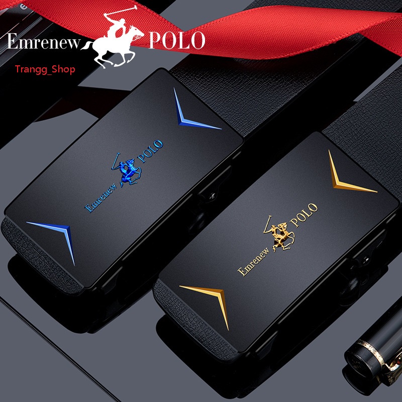 Thắt Lưng Nam EMRENEW POLO Da Bò 2 Lớp Full Hộp Đựng Khóa Hợp Kim Cao Cấp