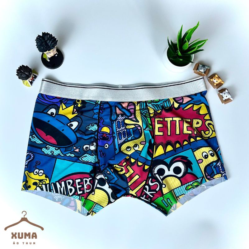 [ Ảnh tự chụp ] Quần sip quần lót nam hoạt hình thun lạnh siêu nhẹ co giãn 4 chiều khử mùi hiệu quả không xù không nhăn