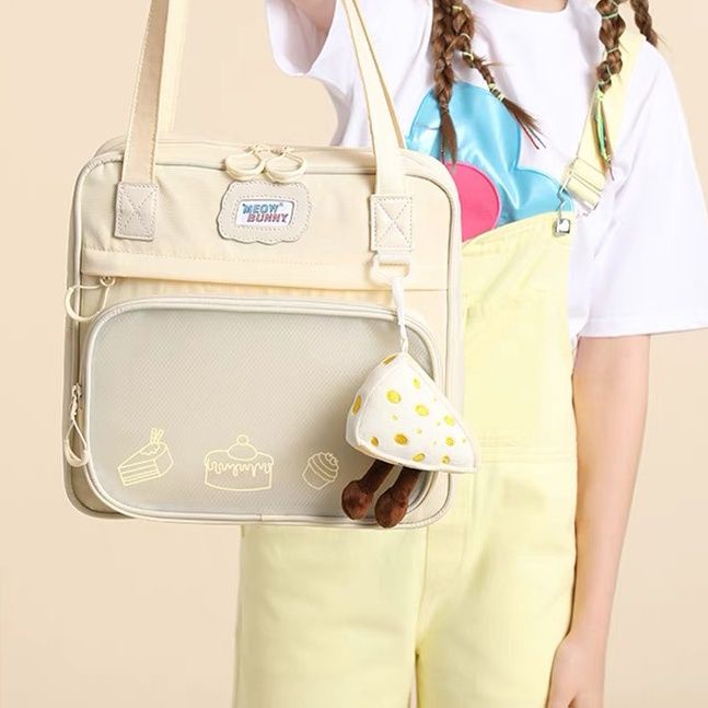 Túi Tote Đeo Vai Chất Liệu Canvas Kích Cỡ Lớn Thời Trang Mùa Hè Cho Nữ Có 2 Kiểu