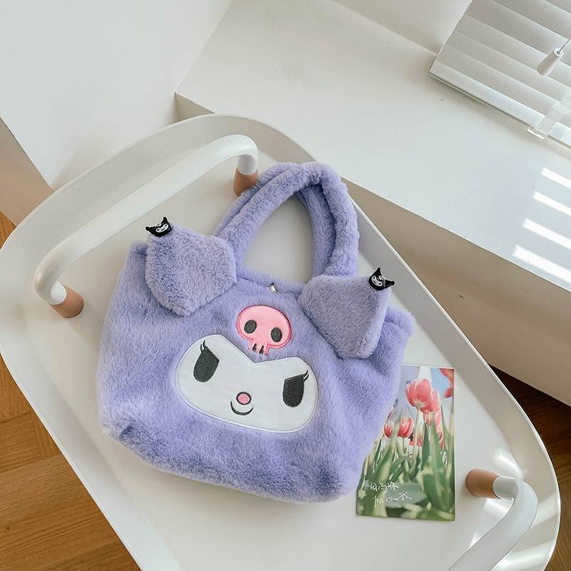 Túi cầm tay hình Cinnamoroll nhồi bông mềm mại đáng yêu