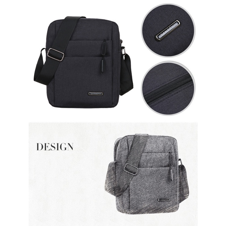 Túi đeo chéo nam Mini nhỏ gọn Slim Bag Unisex vải Oxford nhập khẩu chống thấm nước T44 ZACHI