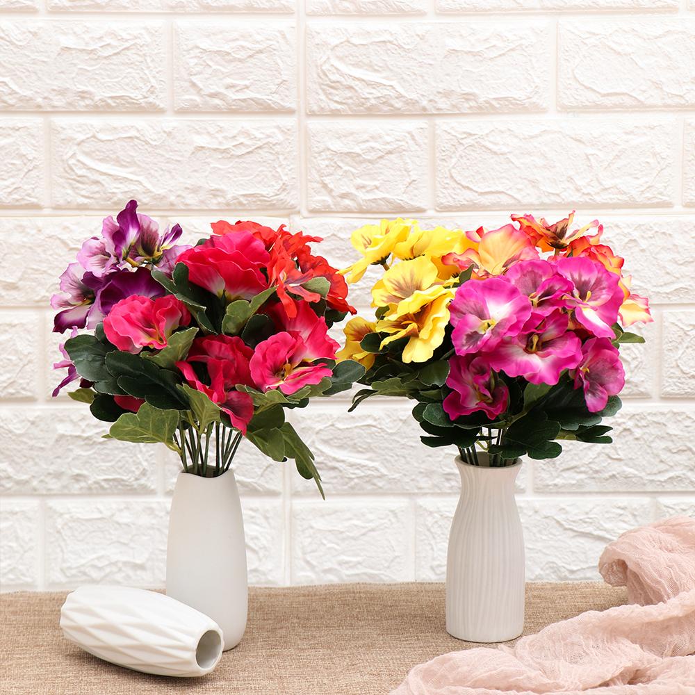 Bó 10 Bông Hoa Giả Bằng Lụa Dùng Trang Trí Nhà Cửa