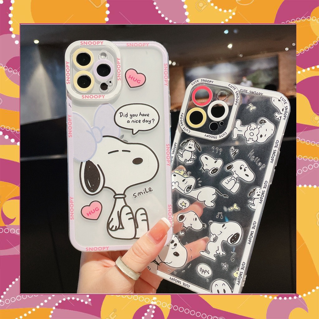 Ốp lưng iphone ✨DECASE's ✨ trong lỗ viền camera hình in Snoopy 7plus/8plus/x/xs/xsmax/11/11promax/12/12promax | BigBuy360 - bigbuy360.vn