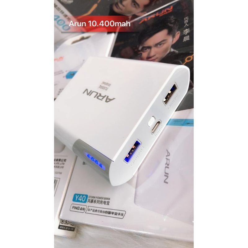 🔥 FREESHIP 🔥 Sạc Dự Phòng ARUN 10400 mAh PIN Dự Phòng Chính Hãng, Sạc 2 Thiết Bị Cùng Lúc