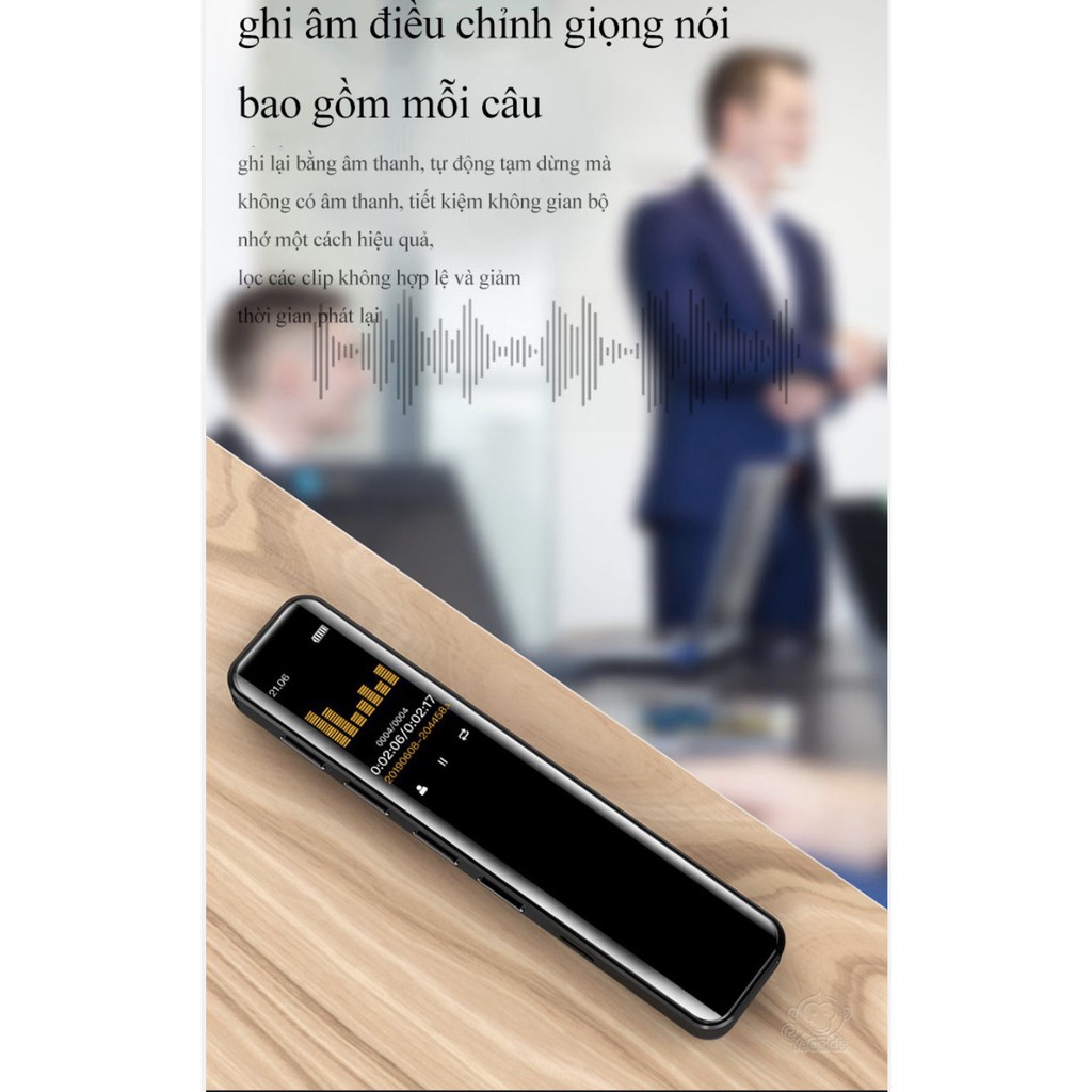 Máy ghi âm giảm nhiễu màn hình IPS HD cao cấp | BigBuy360 - bigbuy360.vn