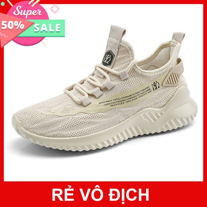 Giày thể thao nam 🔸 Nâu cá tính dễ kết hợp 🔸 Giày sneaker nam đế cao su êm vải thoáng khí | BigBuy360 - bigbuy360.vn