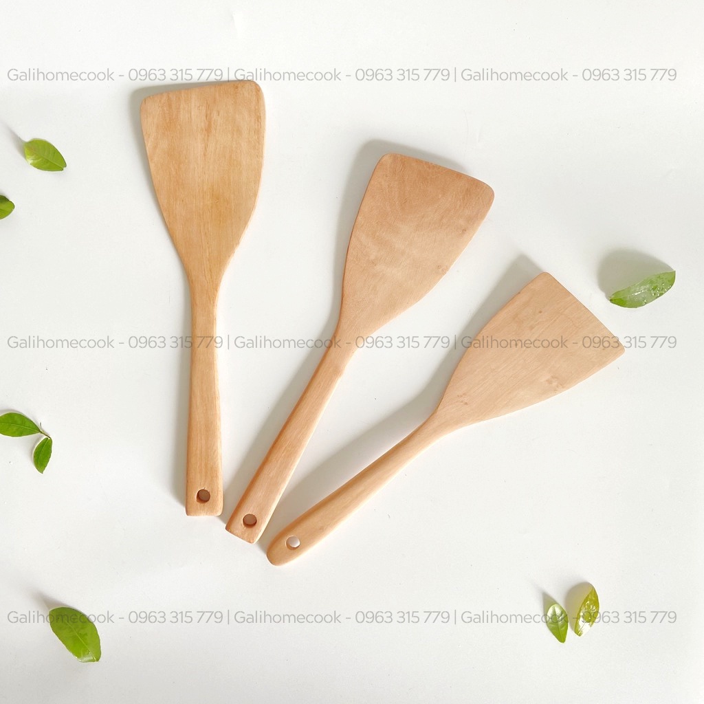 Xẻng xào, sạn chiên xào bằng gỗ hàng xuất khẩu cao cấp | Galihomecook  XGN-1