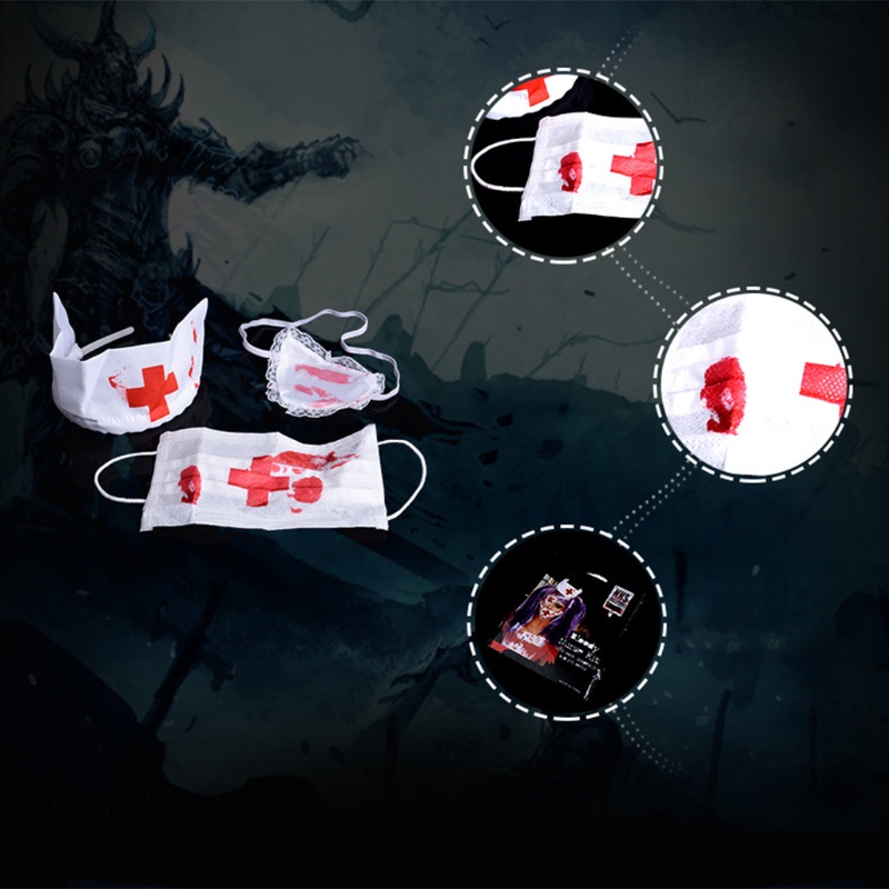 Bộ Phụ Kiện Mũ Hầu Gái Hóa Trang Halloween