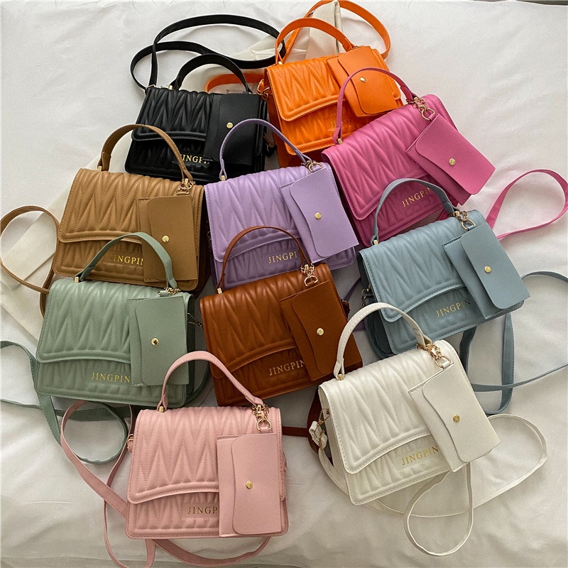 Túi Đeo Chéo Nhỏ Hình Vuông Họa Tiết Thêu Thời Trang Cao Cấp Dành Cho Nữ