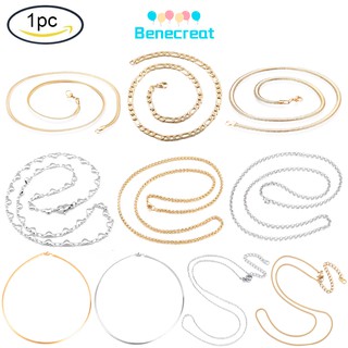 Dây chuyền BENECREAT chuỗi xương cá bằng thép không gỉ 304 với chốt kẹp tôm hùm mạ vàng 17.7 inch (45cm) 3mm