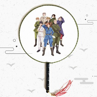 Quạt tròn cổ trang Hetalia - Axis Powers anime cầm tay