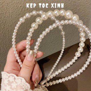 Bờm tóc đính hạt, Cài tóc hạt ngọc xinh xắn cho nữ