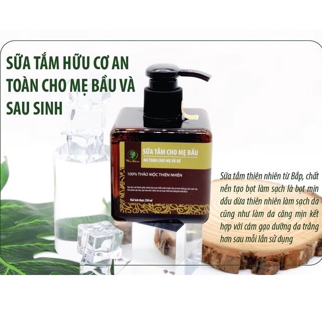 Sữa tắm dưỡng da cho mẹ bầu và sau sinh Sáng Hồng Da Cho Mẹ Bầu Wonmom 250ml