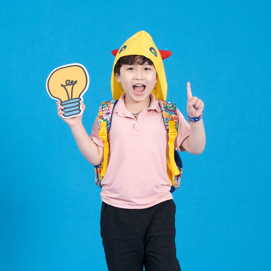 Ba Lô Hoodie Cho Bé CLEVER HIPPO - Clever Monster Vàng BM3105/YELLOW