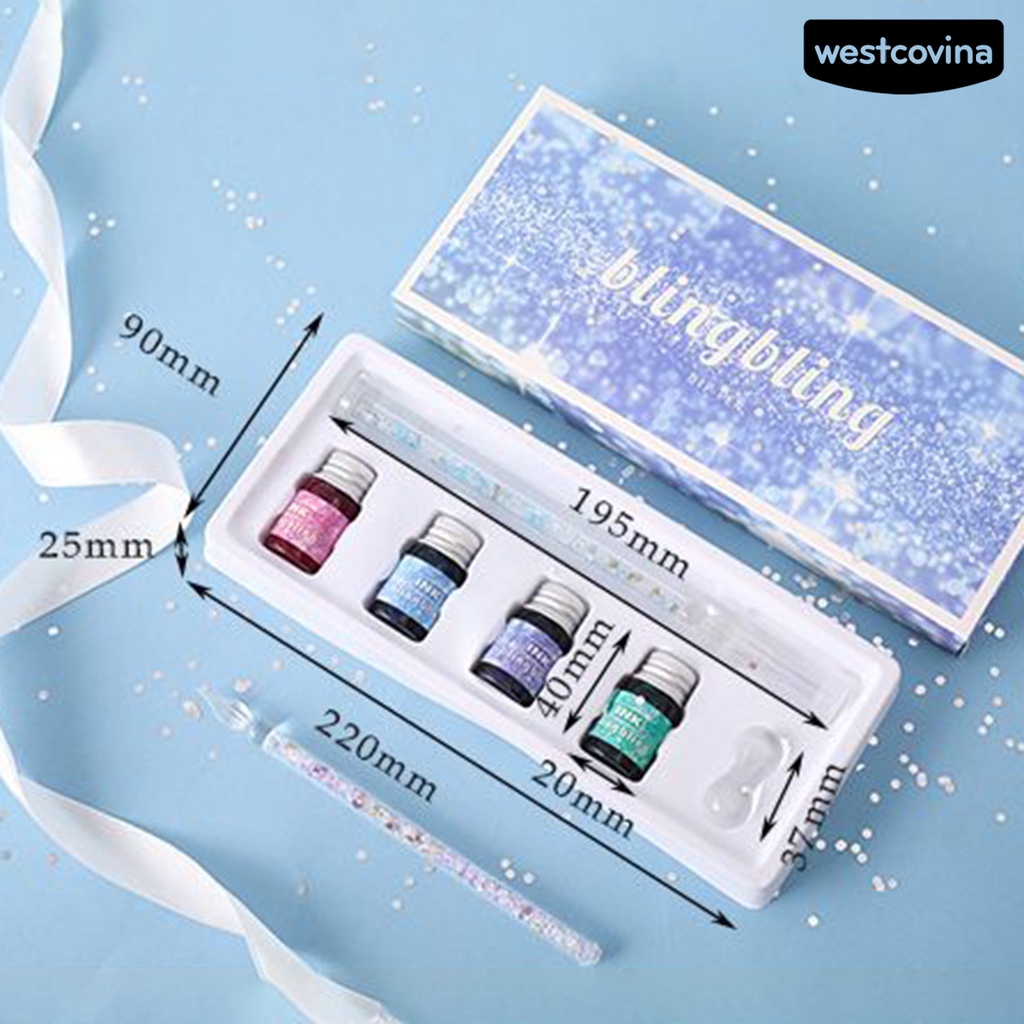 [Hot]✍Bút Ký Tên Bằng Kính Cỡ Nhỏ Họa Tiết Kim Cương Độc Đáo Trang Trí Nhà Cửa