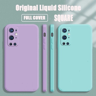 Ốp lưng dẻo cạnh vuông cho Oneplus 9r 8 8T Plus 7 Pro Solid Color Square Liquid
