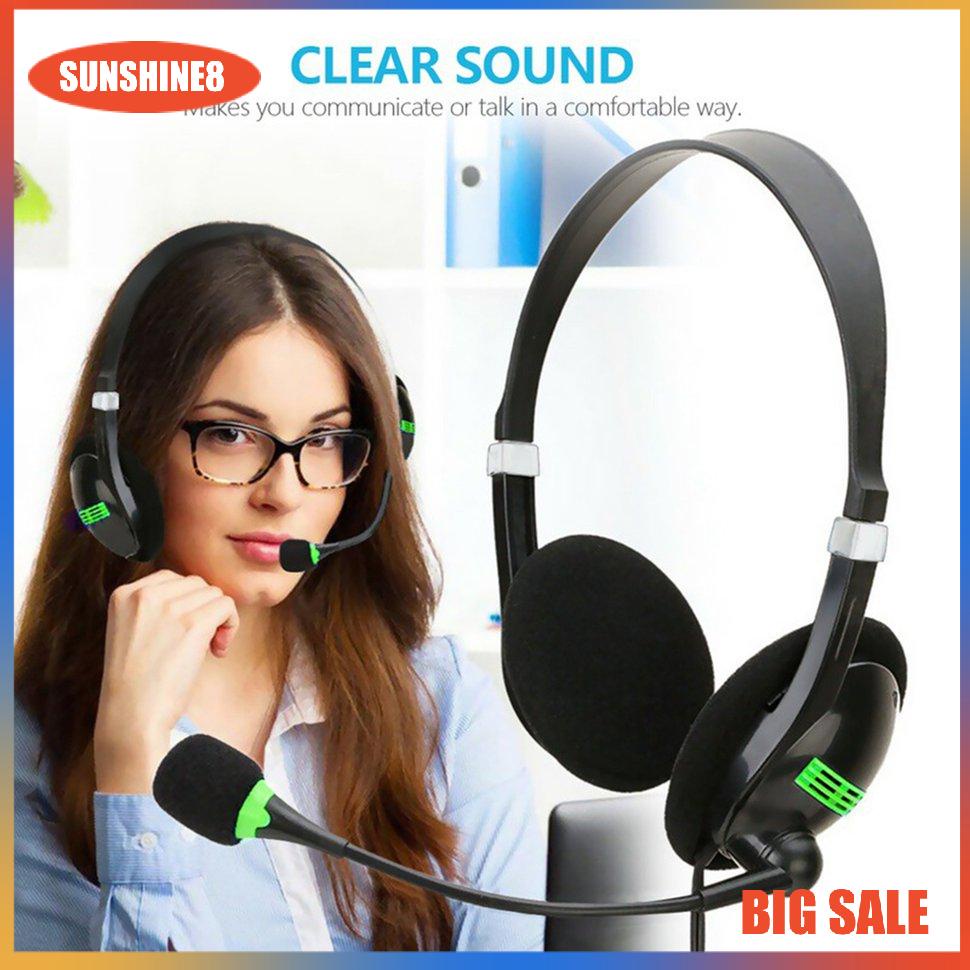 【SUN】3.5MM Audio Headset Lightweight Gaming Laptop PC Earplugs Wired Headset