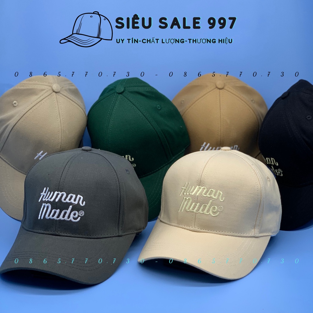 MŨ LƯỠI TRAI THÊU HUMAN MẪU MỚI HOT THỜI TRANG NAM NỮ UNISEX PHONG CÁCH