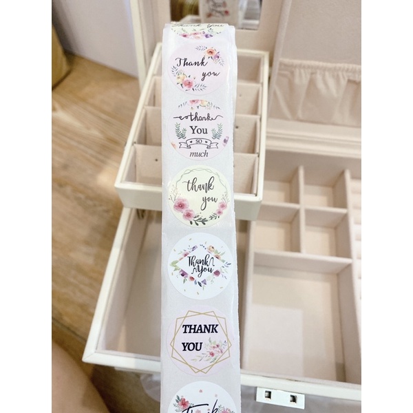 Tem dán thank you siu rẻ cuộn 500 tem
