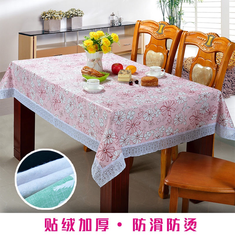 Khăn Trải Bàn Vải Nhung Dày Chống Trượt Thời Trang