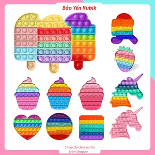 Pop It Đồ Chơi Nhấn Bóng Khí Giải Tỏa Căng Thẳng Pop It Nhiều Màu Sắc Vui Nhộn ( Mã BT04 )