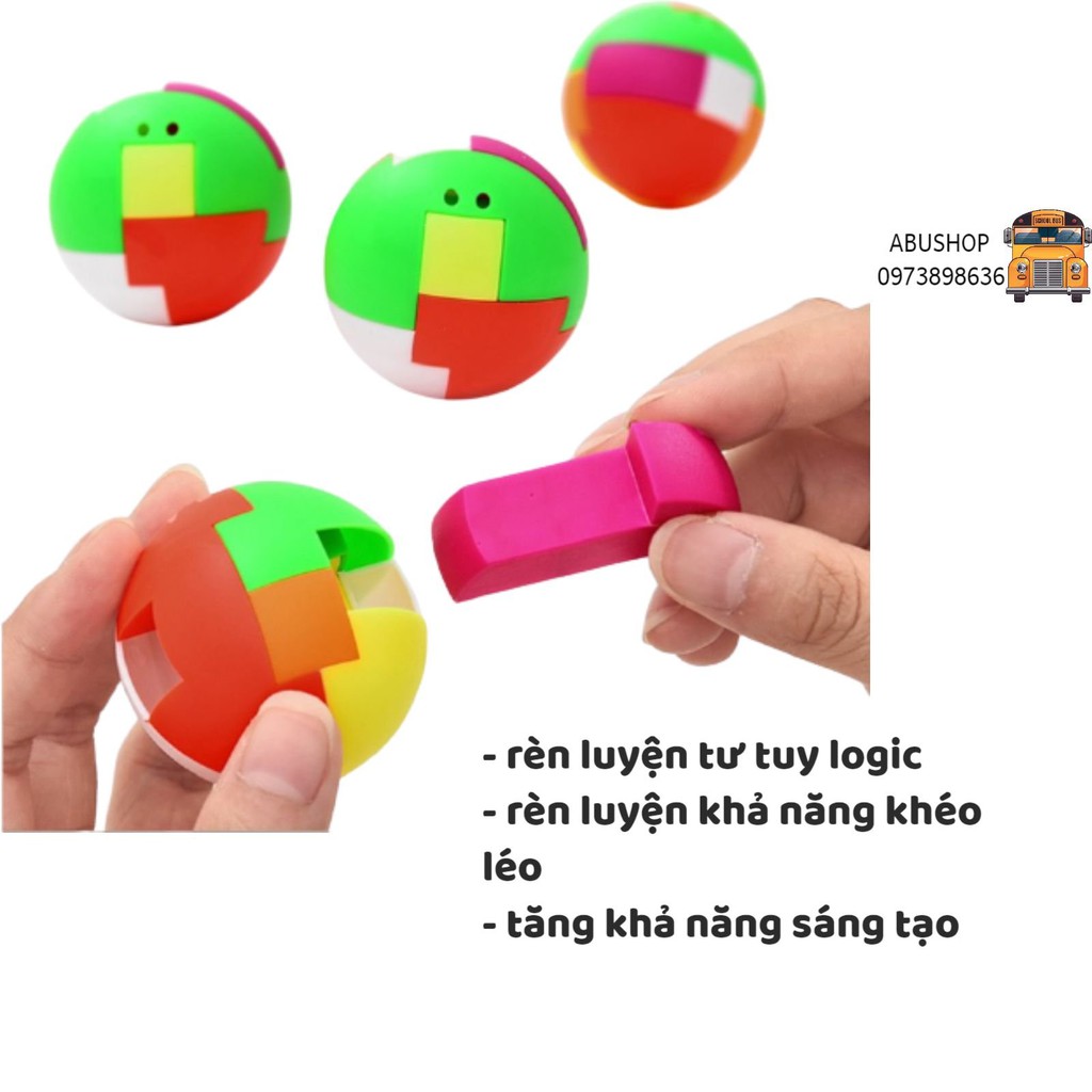 Đồ chơi trẻ em rubik móc khoá tròn kích thích trí tuệ - Đồ Chơi thông minh cho bé phát triển trí não A37