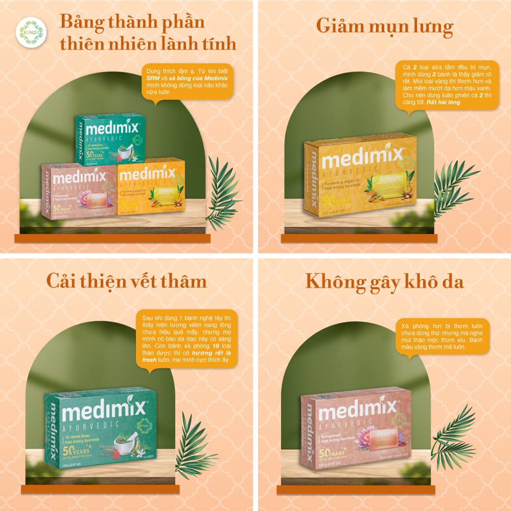 Xà phòng Medimix Kumkumadi Nghệ Tây 125g