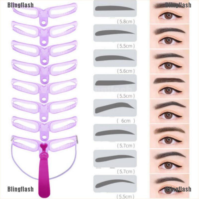 (hàng Mới Về) Set 8 Khuôn Kẻ Lông Mày Diy Tiện Dụng | BigBuy360 - bigbuy360.vn