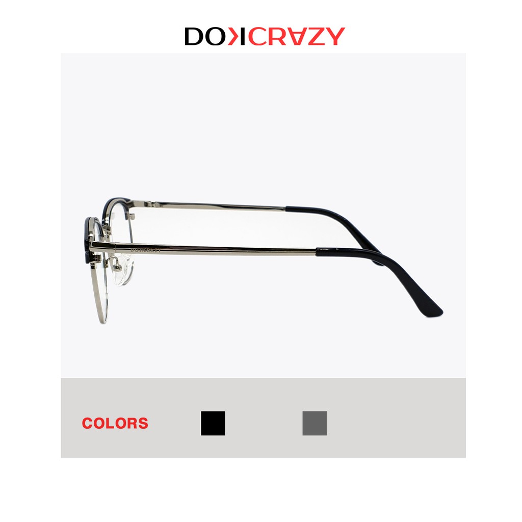 Gọng kính cận classic nam nữ DAKEN DOKCRAZY kim loại mắt kiếng không độ bền đẹp thời trang Hàn Quốc trendy